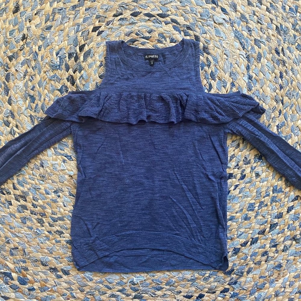 Express cold-shoulder sweater